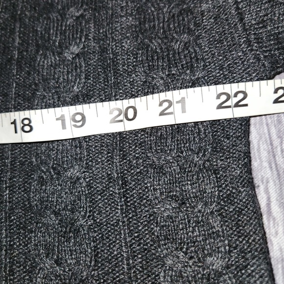 Sherpa Adventure Gear Sweater Cable Knit Mock Neck Gray Womens Extra Large XL - Picture 6 of 9